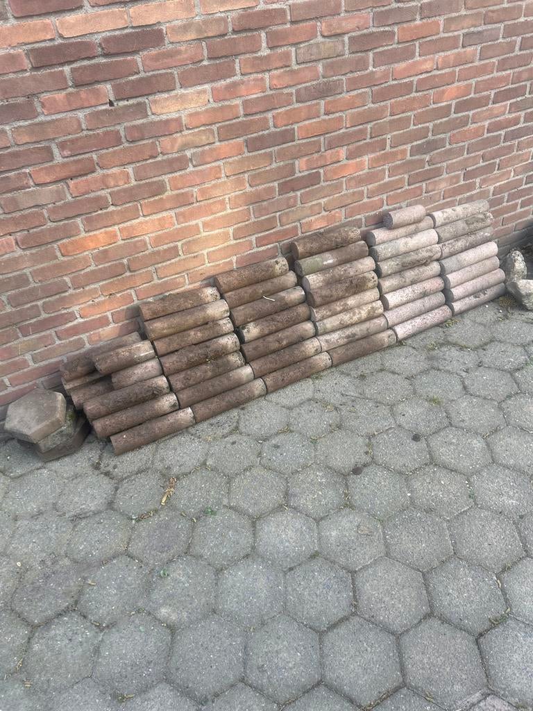 Ronde opsluitbanden, Tuin en Terras, Bielzen en Borders, Ophalen, Gebruikt, Border, Beton