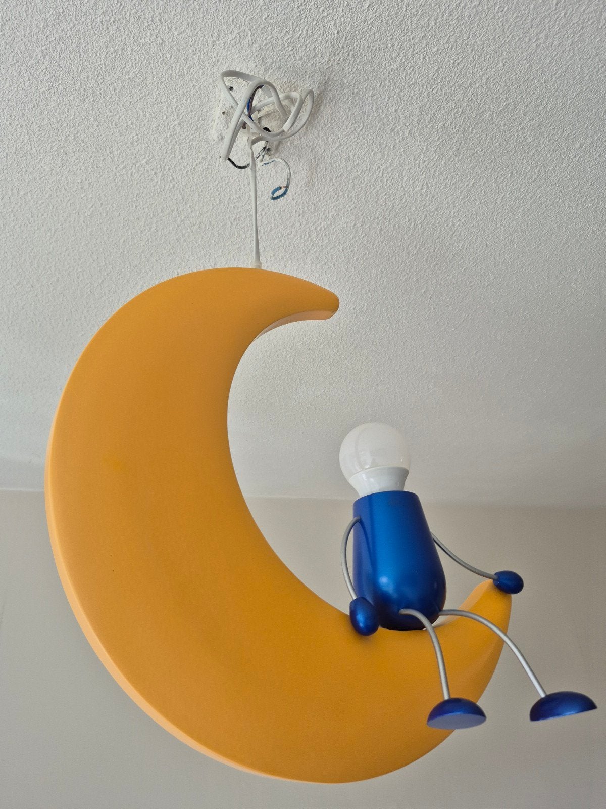 Massive Maanlamp met mannetje, Gebruikt, Kunststof, Geel, Overige merken
