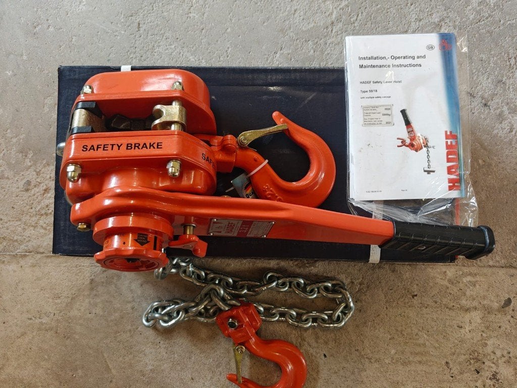 Hadef 3,2 ton rateltakel, Doe-het-zelf en Verbouw, Lieren en Takels, Nieuw, Handmatig, Ophalen