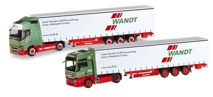 Jubiläumsset met 2 Modellen "80 Jahre Spedition Wandt" Herpa, Nieuw, Ophalen of Verzenden, Bus of Vrachtwagen, Herpa