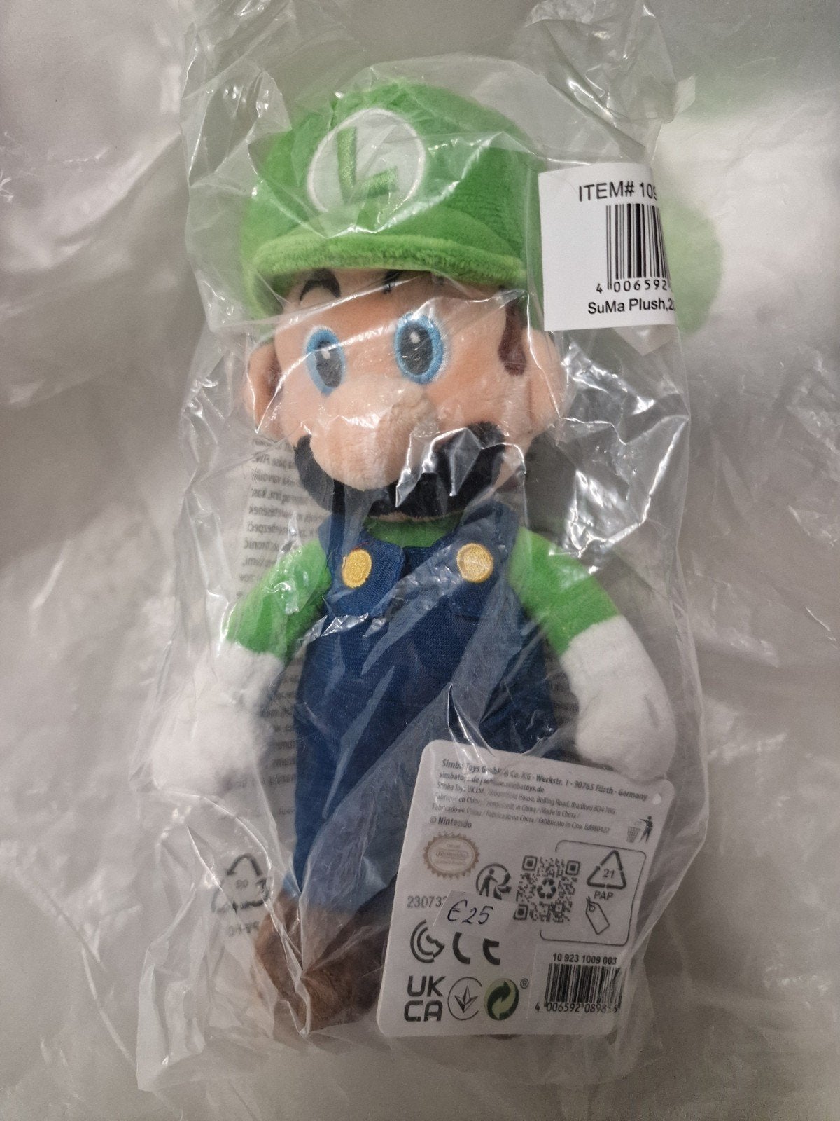 Nieuwe Luigi knuffel van Super Mario, in verpakking, Kinderen en Baby's, Speelgoed | Knuffels en Pluche, Overige typen, Nieuw