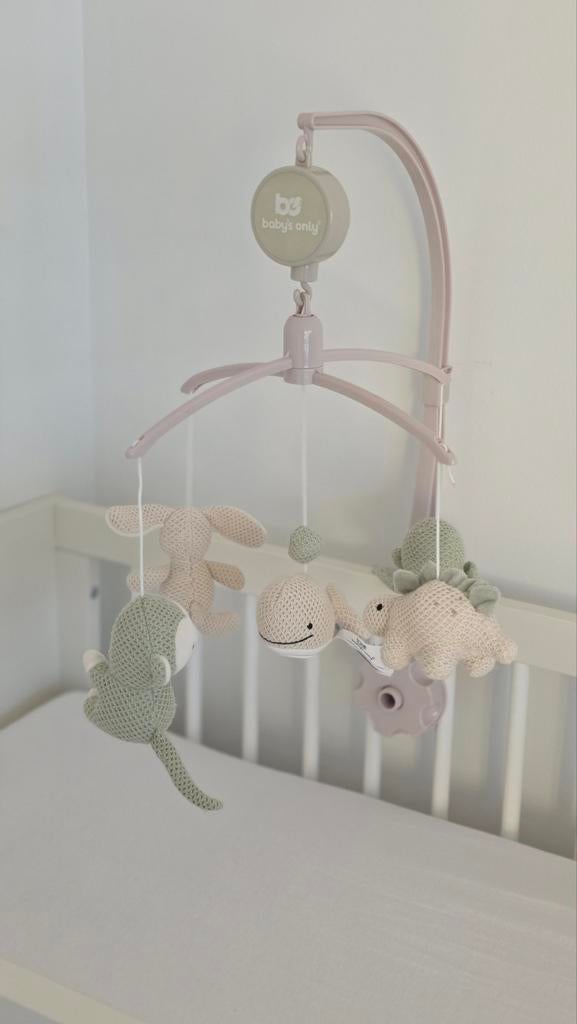 Muziekmobiel Animals laurel green/warm linen, Kinderen en Baby's, Ophalen of Verzenden