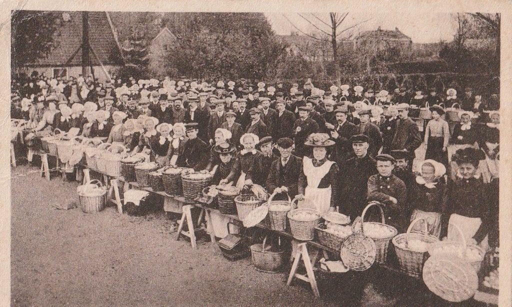 EPE  EIERMARKT MUTSEN RIETEN MANDEN 1929   nr 25.1642, Verzenden, 1920 tot 1940, Gelopen, Ambachten of Beroep