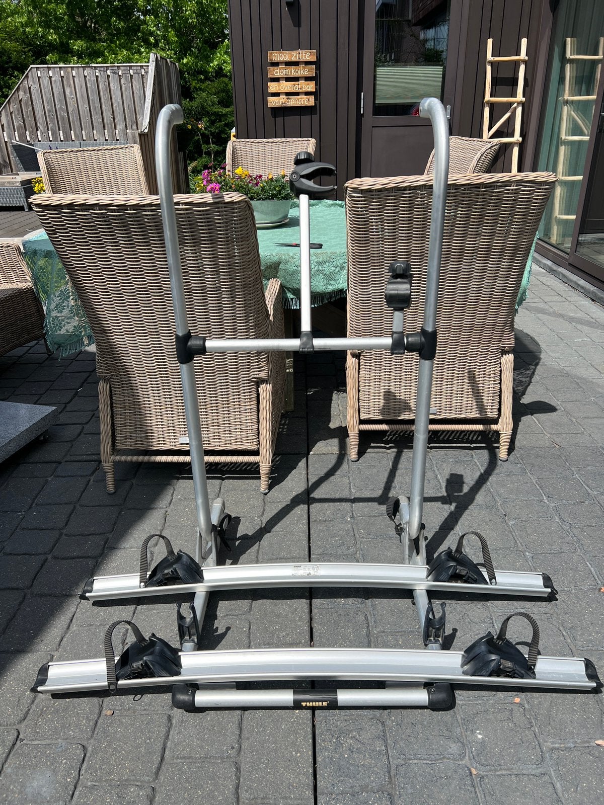 Fietsendrager voor camper Thule, Gebruikt, 2 fietsen, Elektrische fiets, Achterklepdrager
