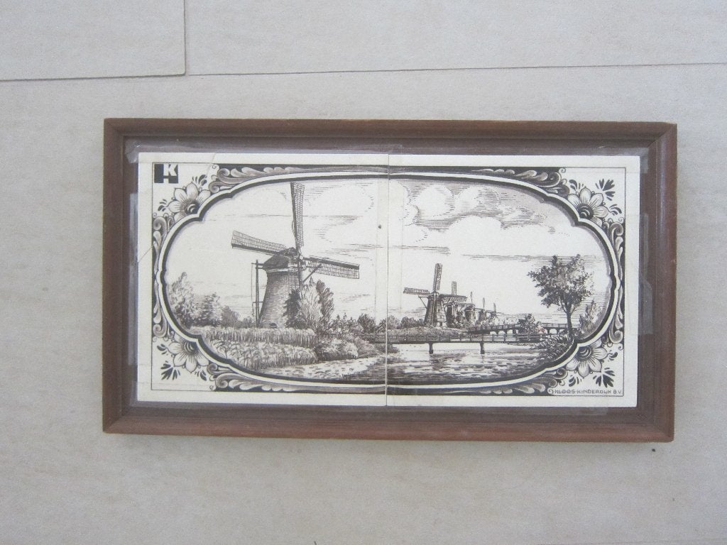 Oud Hollandse tegeltjes van KLOOS de molens van Kinderdijk, Ophalen of Verzenden