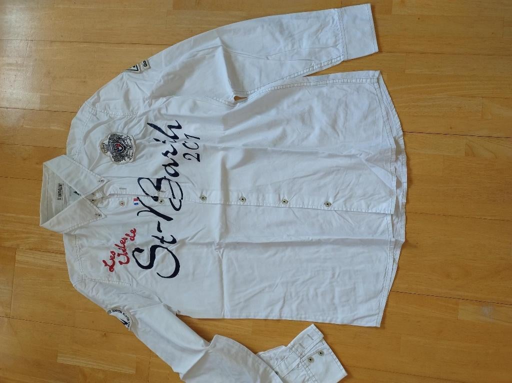 Zgan Gaastra witte blouse / overhemd maat S, Ophalen of Verzenden, Zo goed als nieuw, Blauw