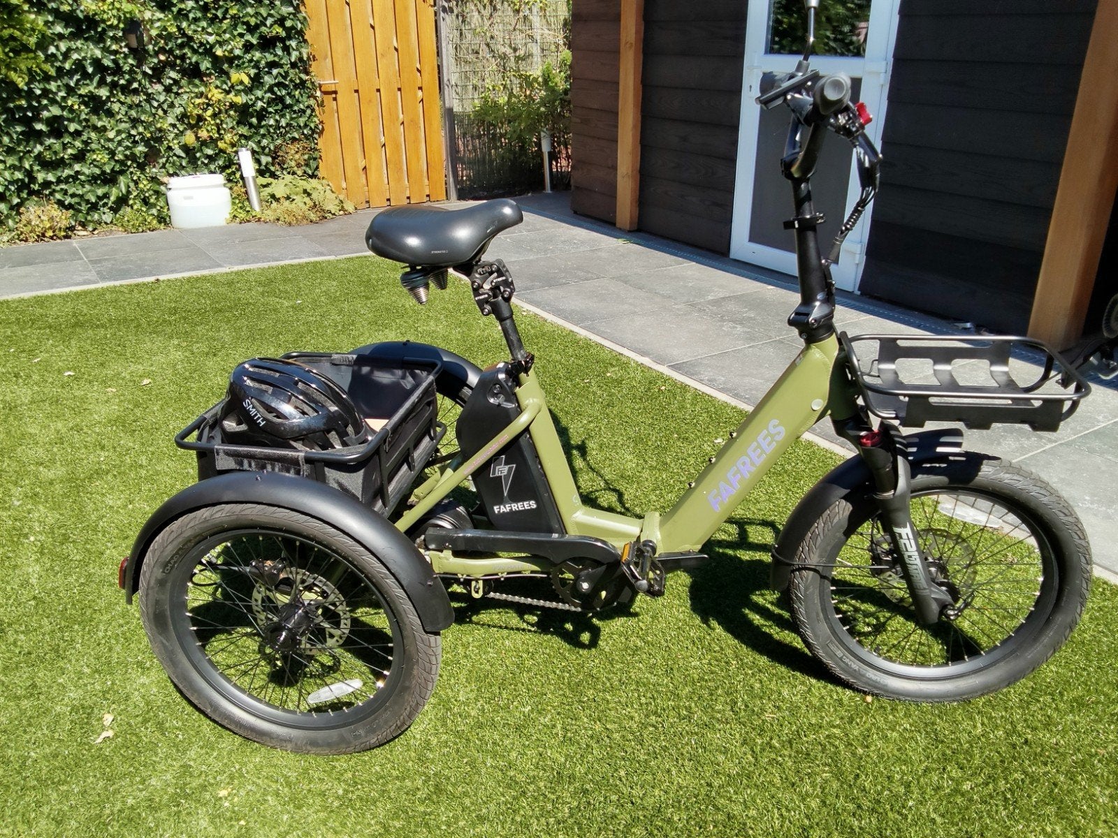 FAFREES F20 Mate electrische driewielfiets zwart/groen, Nieuw, Ophalen of Verzenden, FAFREES F20, Schijfrem