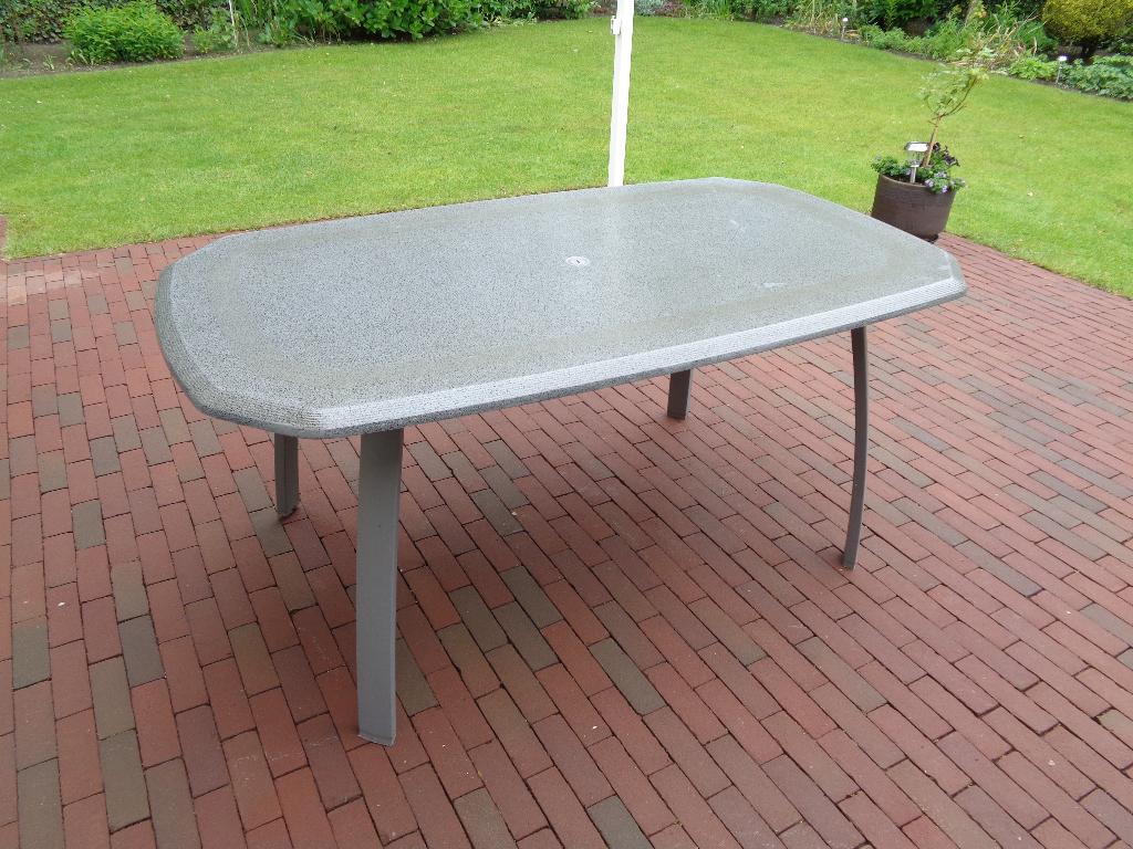 Tuintafel, Ophalen, Gebruikt, Ovaal, Aluminium