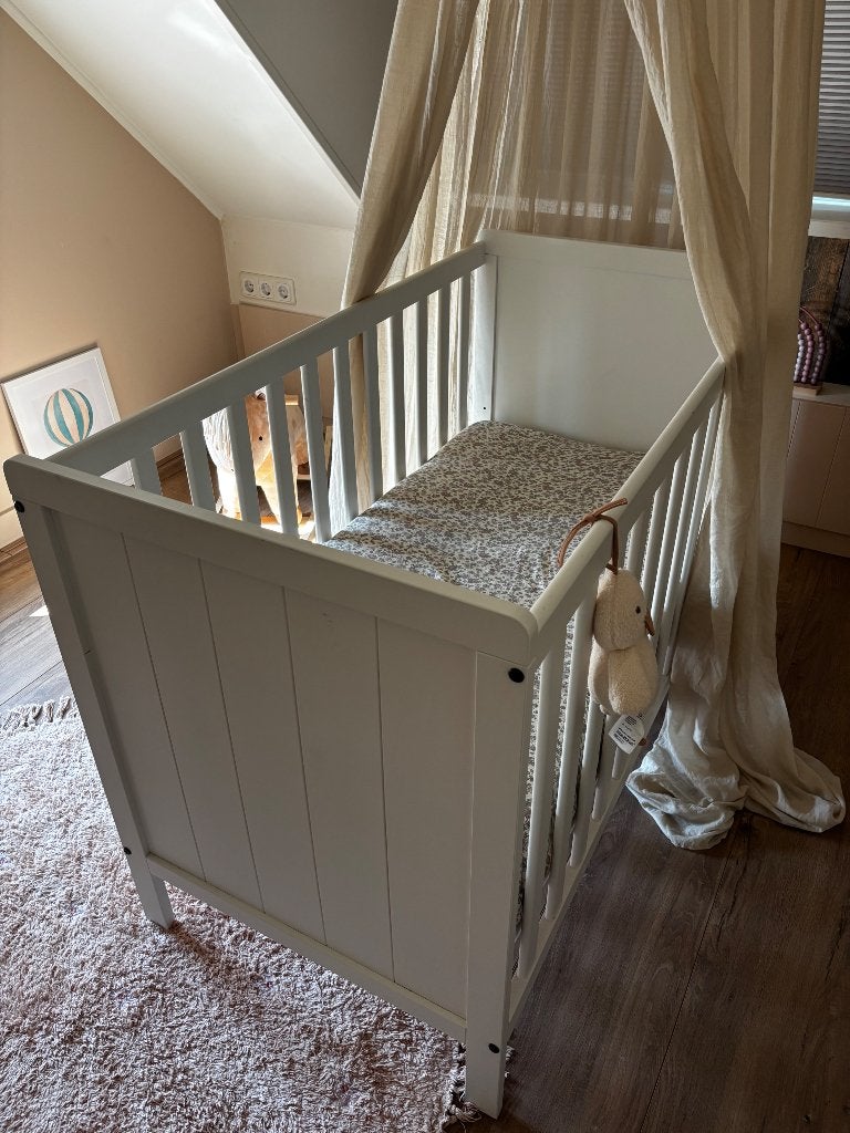 Europe Baby Ralph II Babybed wit 60 x 120 cm, Kinderen en Baby's, Babywiegjes en Ledikanten, Ophalen, Zo goed als nieuw, Ledikant