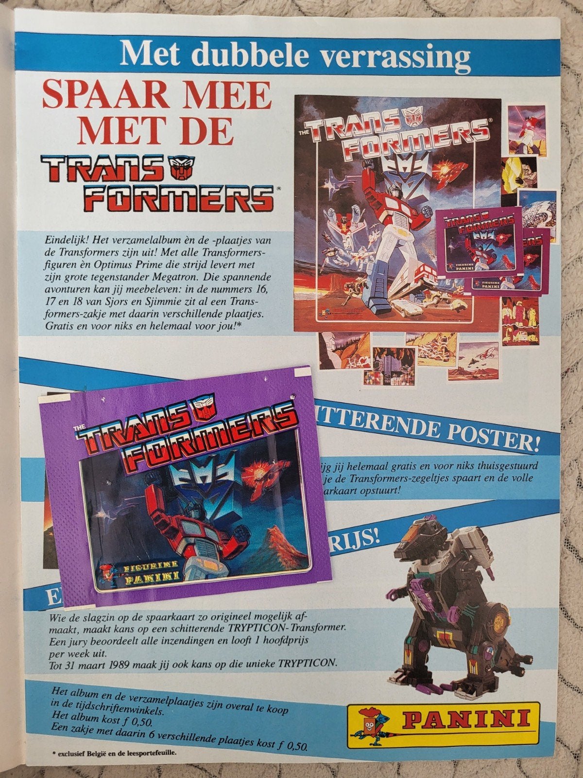 UNIEK, ZEER ZELDZAAM: 2x Panini Transformers - Ongeopend, Ophalen, Nieuw, Film, Tv of Omroep