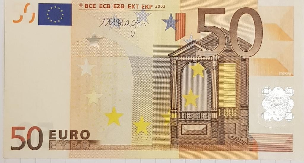 Euro 50 H serie Slovenie 2002 M.Draghi, Postzegels en Munten, Bankbiljetten | Europa | Eurobiljetten, Ophalen, Malta, 50 euro