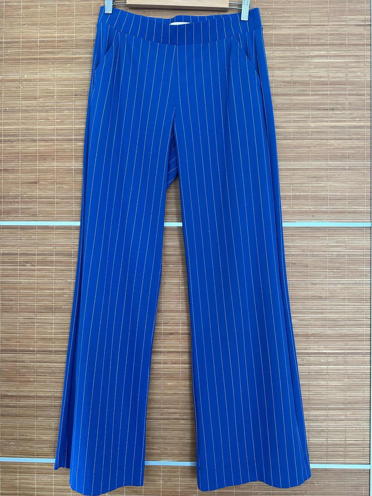 Studio Anneloes Travel Pantalon Blauw Krijtstreep Maat M, Kleding | Dames, Maat 38/40 (M), Blauw, Ophalen of Verzenden, Zo goed als nieuw