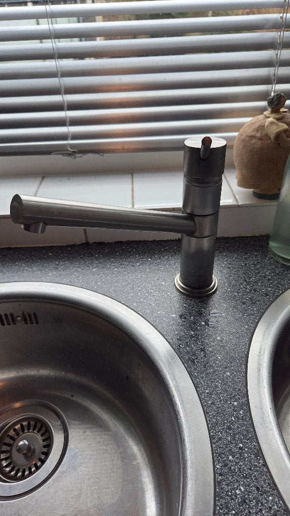 Keukenmengkraan Lanesto , RVS , met 1-handelbediening, Doe-het-zelf en Verbouw, Ophalen, Gebruikt, Rvs, Kraan