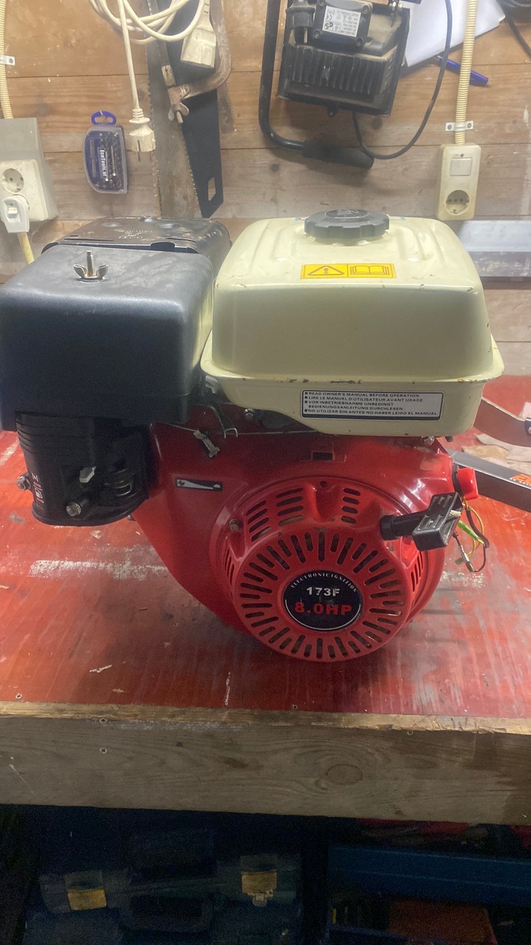 Benzinemotor 173F 8.0HP - Zo goed als nieuw, Ophalen of Verzenden, Zo goed als nieuw, Benzinemotor, 1800 rpm of meer