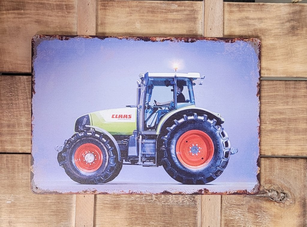 Claas tractor old look reclamebord van metaal wandbord deco, Verzamelen, Merken en Reclamevoorwerpen, Reclamebord, Info@deconoord.nl