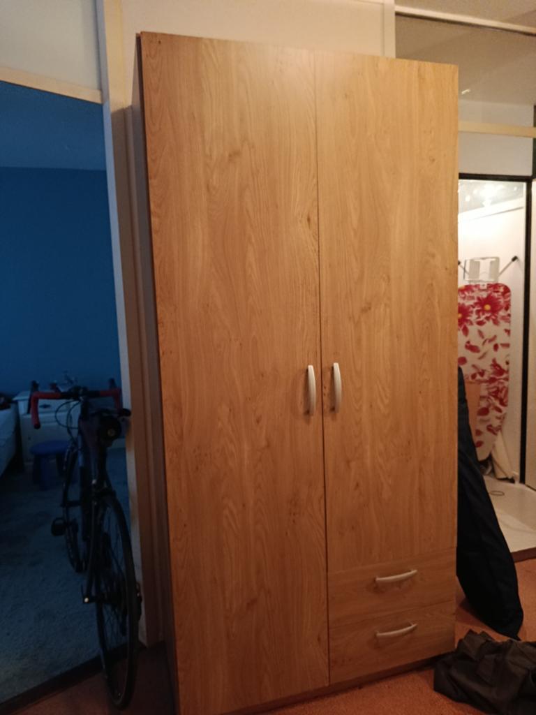 Kledingkast met hangruimte, planken en lades, Gebruikt, 200 cm of meer, 50 tot 100 cm, Modern