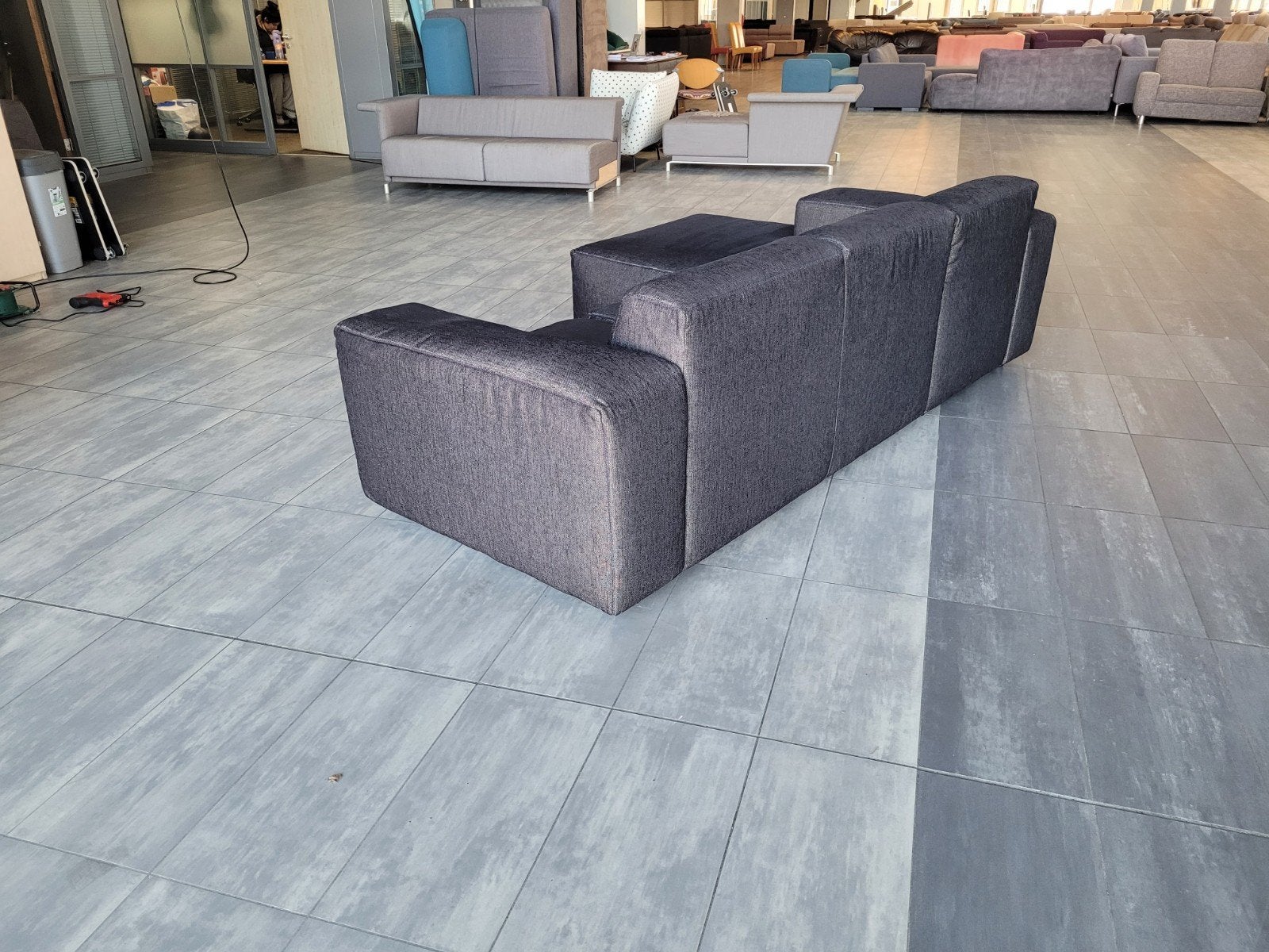 Foto 6 van ✅️️️️️️GEREINIGD zandkleurig zwart hoekbank 255x175 BEZORGEN