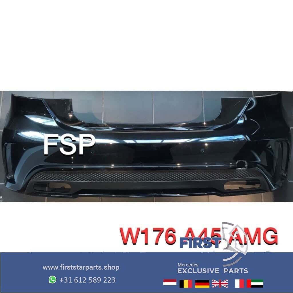 W176 A45 AMG Achterbumper zwart wit grijs etc Mercedes A Kla, Gebruikt, -, Ophalen of Verzenden, Achter