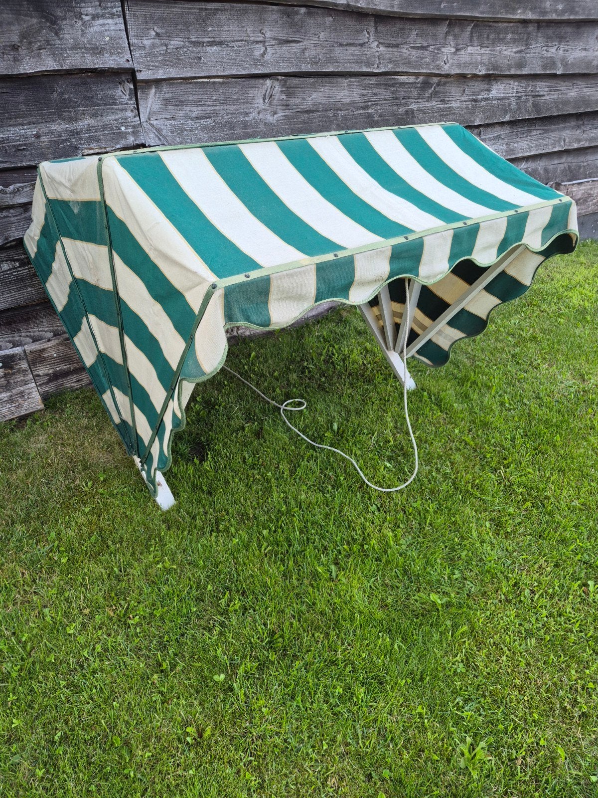 Markies Groen/wit 111cm breed, Minder dan 150 cm, Ophalen, Markies