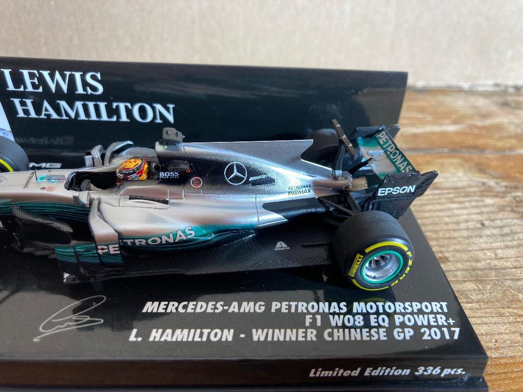 ✅ Lewis Hamilton 1:43 Winner Chinese GP 2017 417170244 W08, Ophalen of Verzenden, Nieuw, Formule 1