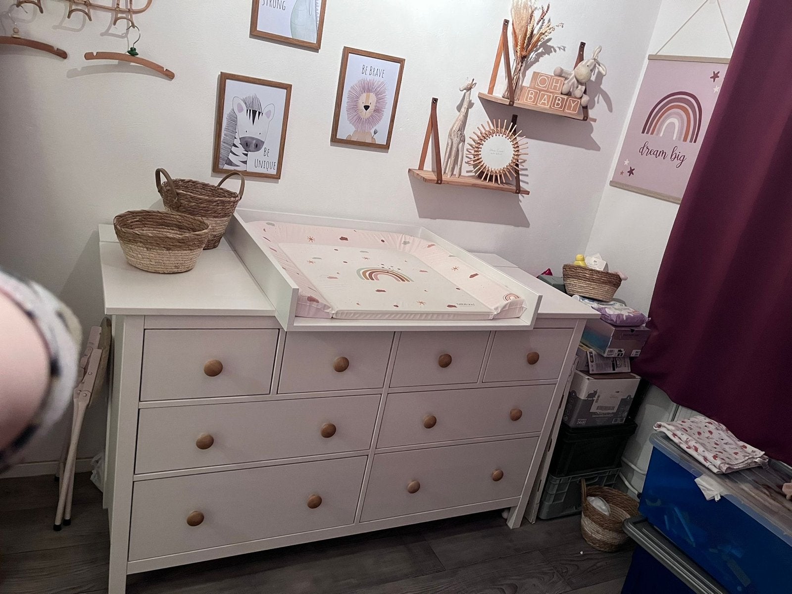 IKEA Hemnes Commode met Verschoonblad, Ophalen, 100 cm of meer, Zo goed als nieuw, Opstaande rand