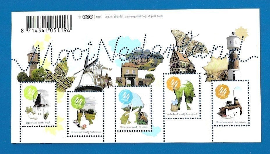 Mooi Nederland 2008 Verzamelvel - NVPH 2577, Postzegels en Munten, Verzenden, Postfris
