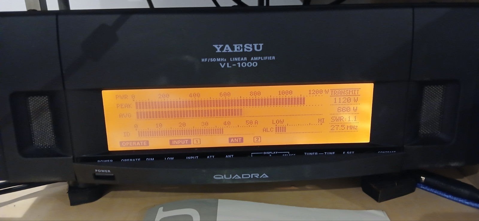 Yaesu VL-1000 Quadra solid state amplifier, Ophalen