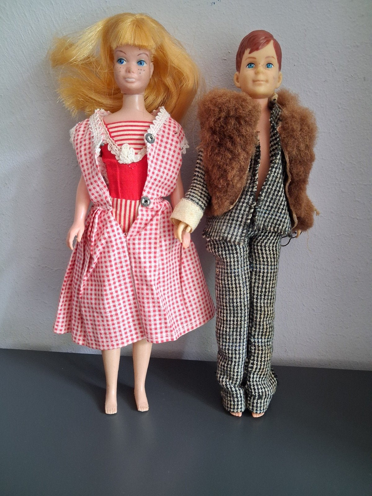 Vintage Barbie skipper en Ricky (1963) met extra lijf, Ophalen of Verzenden, Gebruikt, Barbie