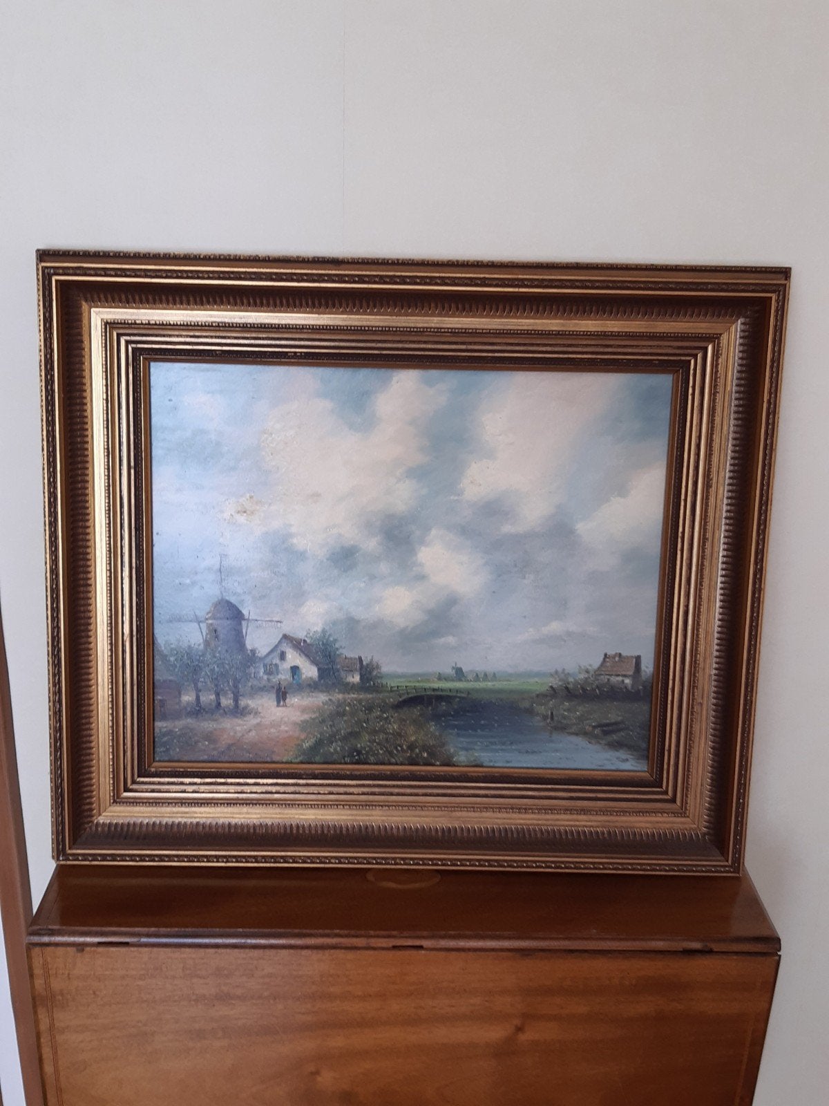 olieverf schilderij op houten paneel van Selhorst jr, Klassi, Ophalen, Paneel, Landschap, Olieverf