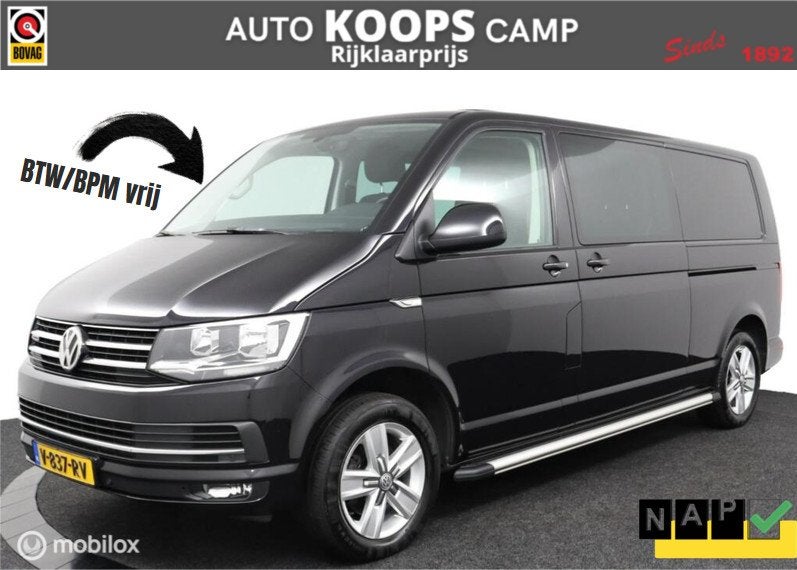 Volkswagen Transporter 2.0 TDI L2H1 DC 4Motion Highline BTW, Auto's, Volkswagen, Bedrijf, Te koop, Transporter, ABS, Airbags, Airconditioning