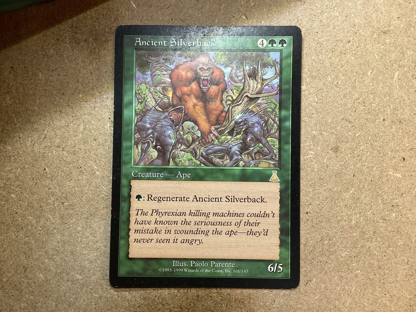 1x Ancient Silverback [101/143] (Light Played), Ophalen of Verzenden, Gebruikt, Losse kaart