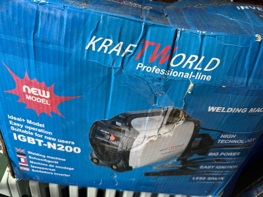 Lasapparaat KraftWorld IGBT-N200, Ophalen, Zo goed als nieuw, 150 tot 250 ampère, Elektroden