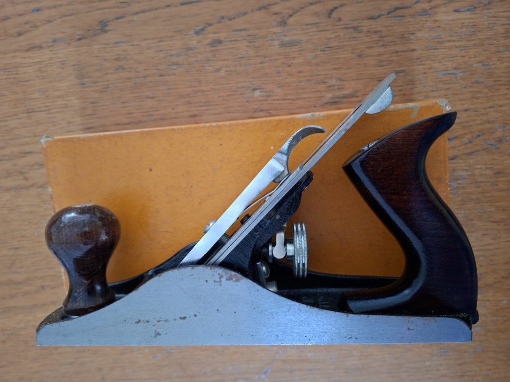 Vintage Stanley blokschaaf 4C, Doe-het-zelf en Verbouw, Gereedschap | Handgereedschap, Ophalen of Verzenden, Zo goed als nieuw