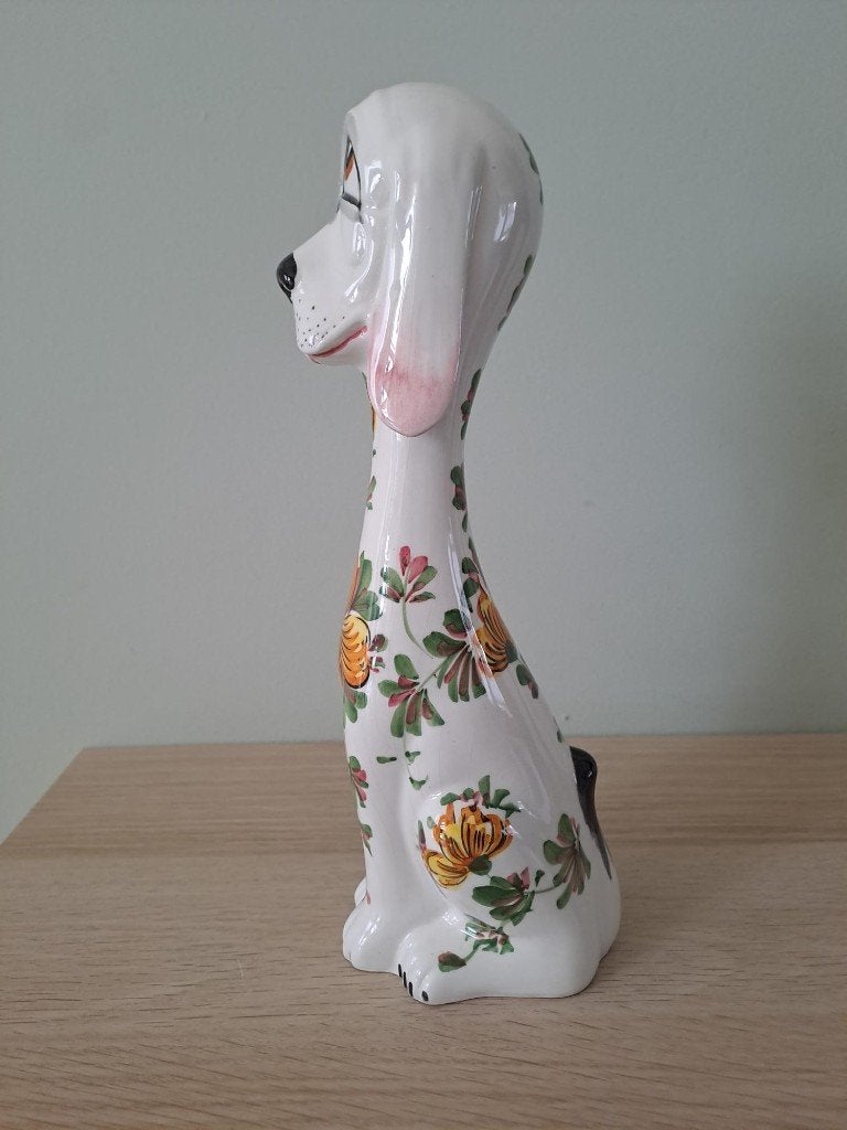 Vintage Italiaans beeld hond Bassano-stijl jaren 60, Antiek en Kunst, Ophalen of Verzenden