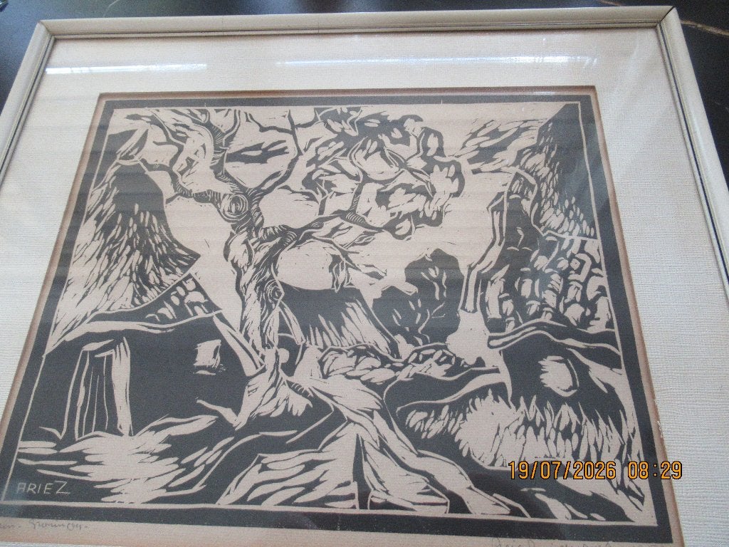 Arie Zuidersma  -  Essen (Groningen), Antiek en Kunst, Dagelijks leven, 1950 - 1999, Ophalen of Verzenden, Ingelijst