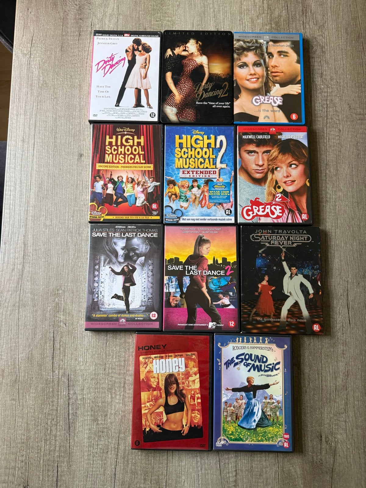 Grote collectie dans- en musicalfilms op DVD, Nederlands, Ophalen of Verzenden, Gebruikt, Engels