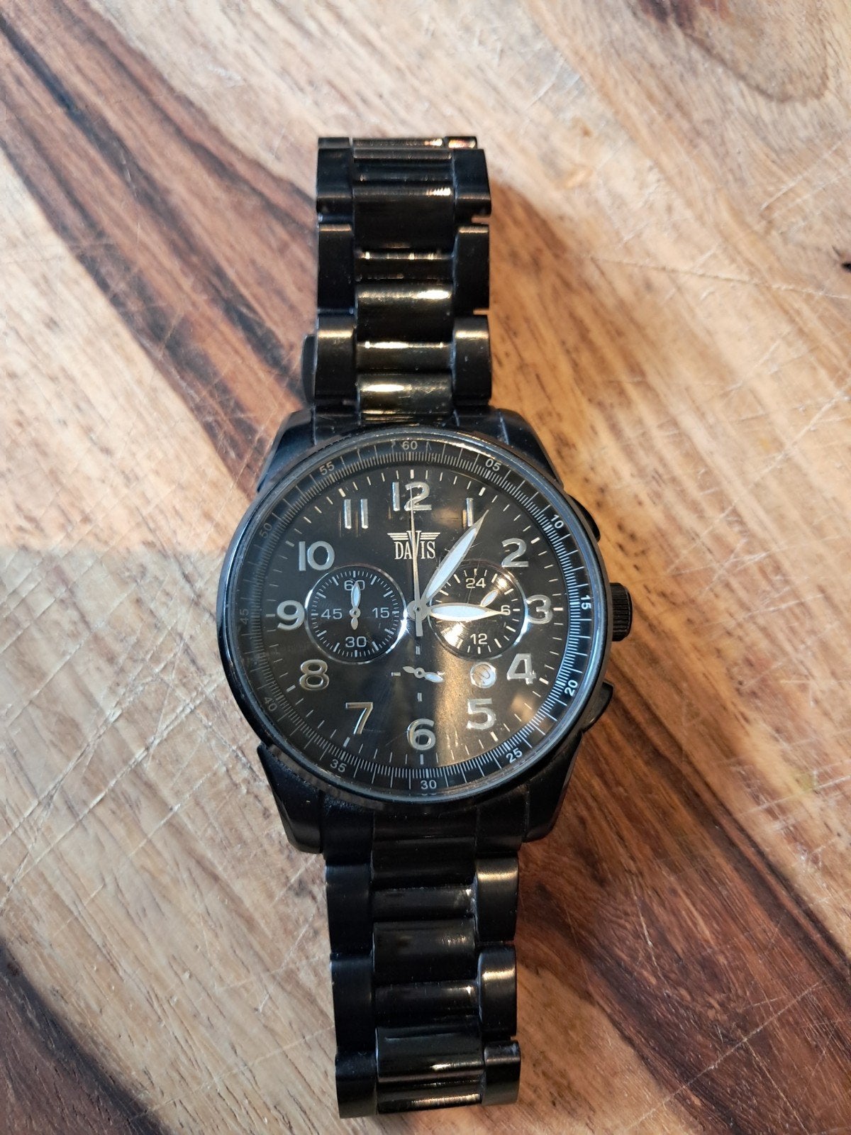 Davis Elegance Collection Herenhorloge - Batterij Leeg, Overige merken, Staal, Gebruikt, Staal