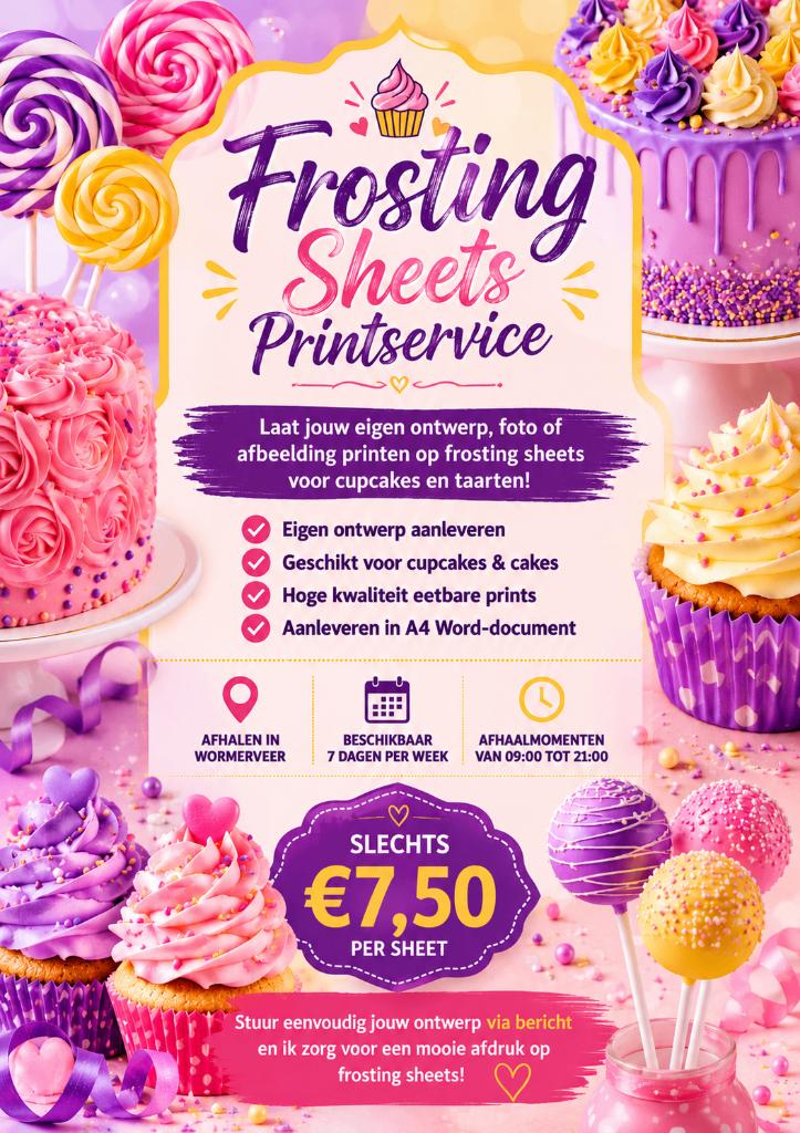 Hobby en Vrije Tijd  Taarten, Cupcakes en Bakbenodigdheden, Ophalen of Verzenden, Nieuw, Taarten of Cupcakes, Versiering