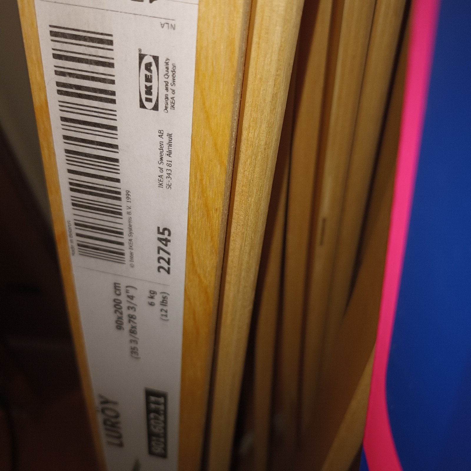 IKEA Luroy bed compleet 90x200 cm, Ophalen, 90 cm, Eenpersoons, Zo goed als nieuw