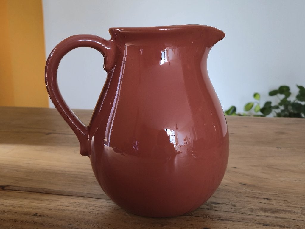 Keramieken waterkan / vaas – terracotta – ca. 21 cm, Gebruikt, 21 cm, Bruin, Ophalen of Verzenden