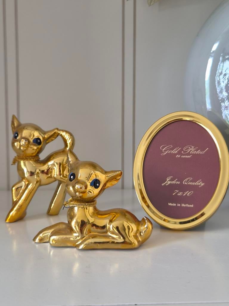Vintage 24K Vergulde JYDEN Fotolijst - Hollywood Regency, Huis en Inrichting, Woonaccessoires | Lijsten, Ophalen of Verzenden