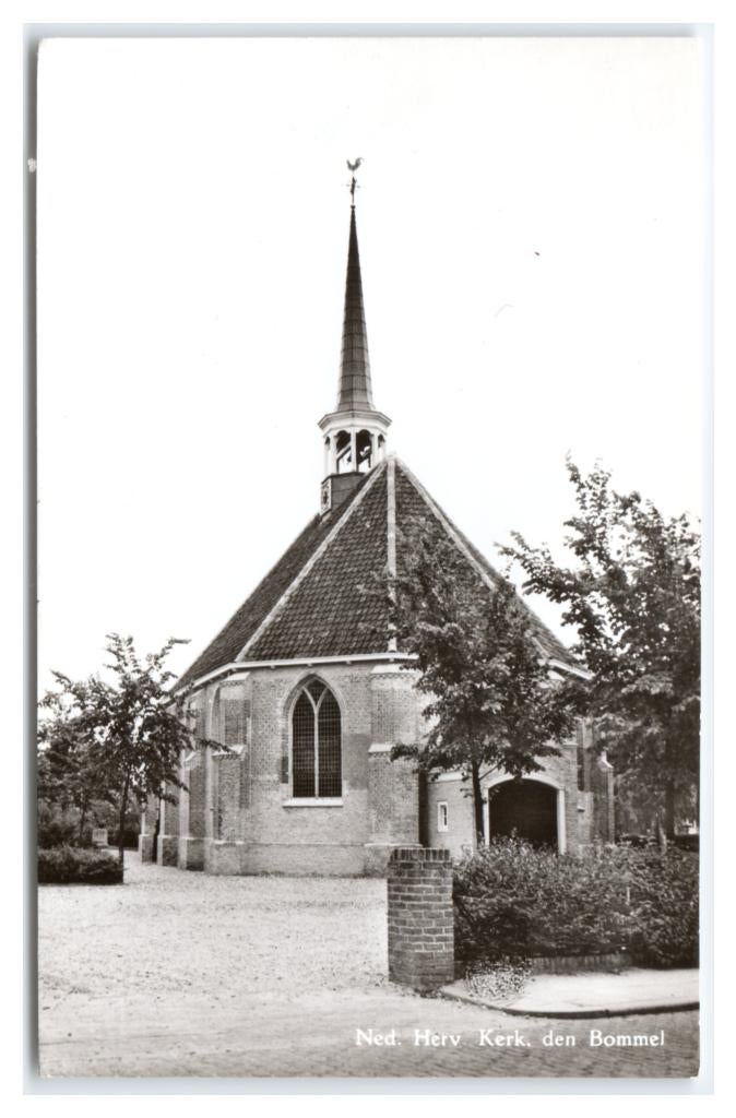 Den Bommel, Ned. Herv. Kerk. Opruimingskaart, Verzenden, 1940 tot 1960, Ongelopen, Zuid-Holland