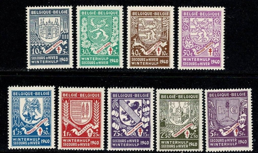 België 1941- OBP 547-555 -Stadswapens, Frankeerzegel, Ophalen of Verzenden, Postfris, Postfris