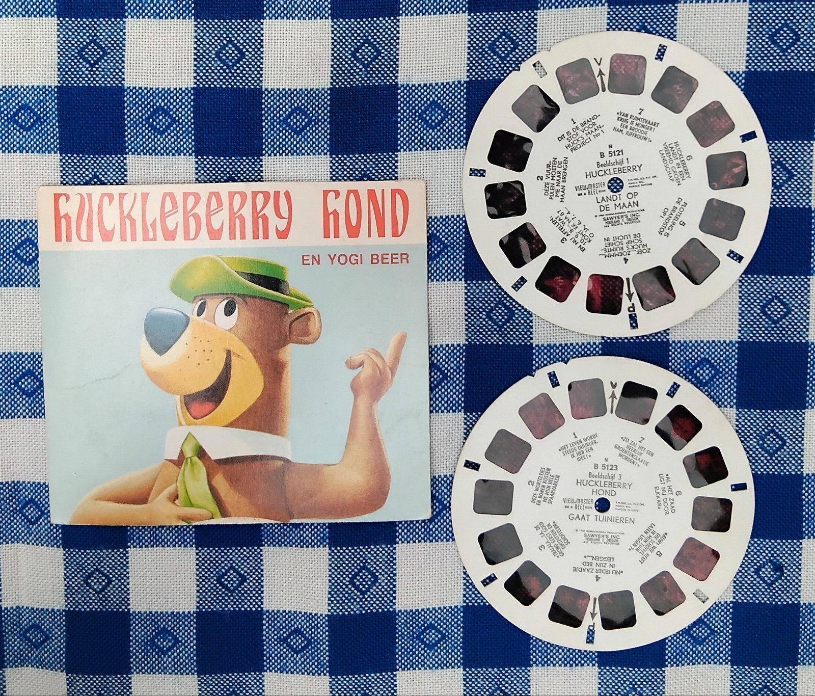 View-Master set Huckleberry Hond en YogiBeer-1960-incompleet, Ophalen of Verzenden, Gebruikt