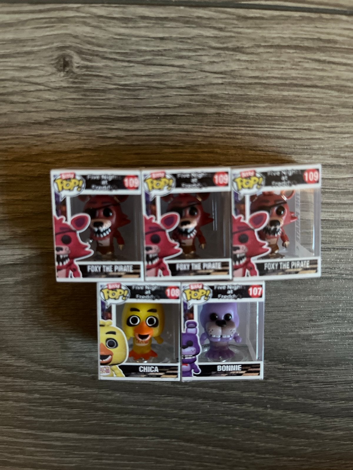 FNAF Bitty Pops te ruil: Foxy, Chica, Bonnie., Ophalen of Verzenden, Zo goed als nieuw