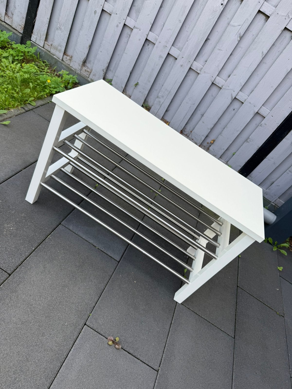 Ikea Tjusig schoenenbankje, wit, Ophalen, Gebruikt