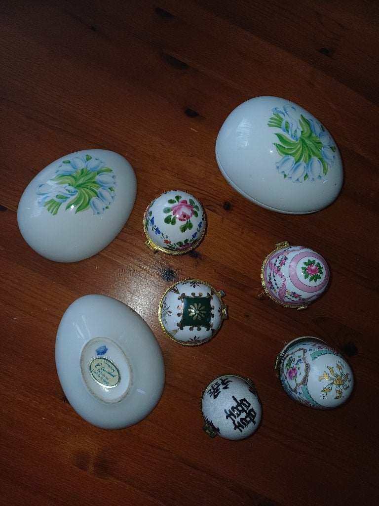 Verzameling van decoratieve porseleinen eieren, Ophalen of Verzenden, Gebruikt, Overige typen