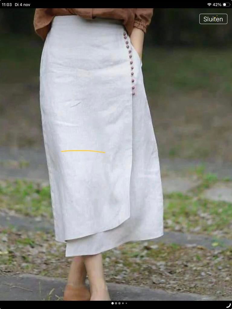 Nieuwe witte midirok. Mt M, Maat 38/40 (M), Wit, Ophalen of Verzenden, Zo goed als nieuw