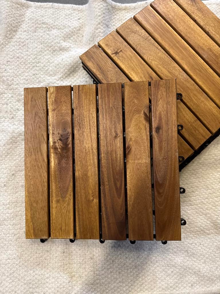 10 houten tuintegels met kliksysteem, Tuin en Terras, Gebruikt, Ophalen of Verzenden, 4143hj, Intersale