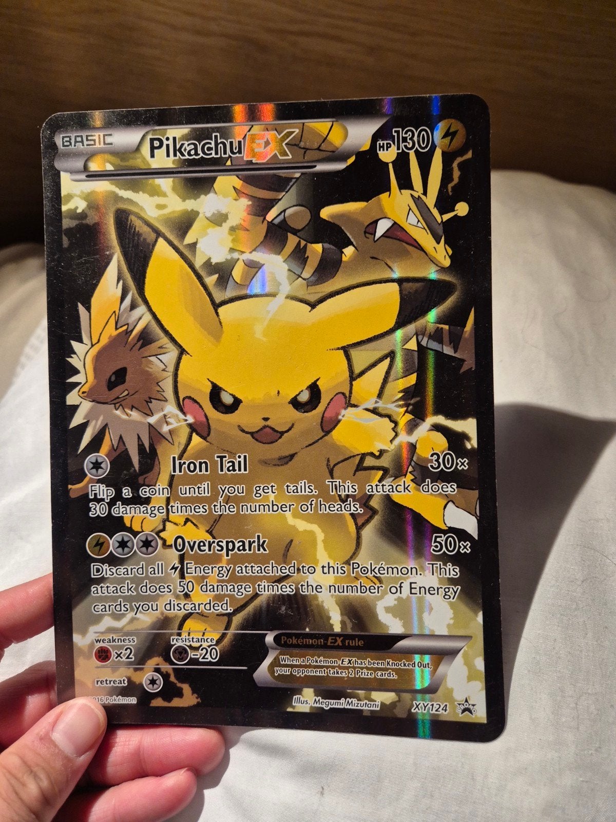 Pikachu EX XXL Kaart - Pokémon TCG, Hobby en Vrije tijd, Verzamelkaartspellen | Pokémon, Ophalen of Verzenden, Gebruikt, Losse kaart